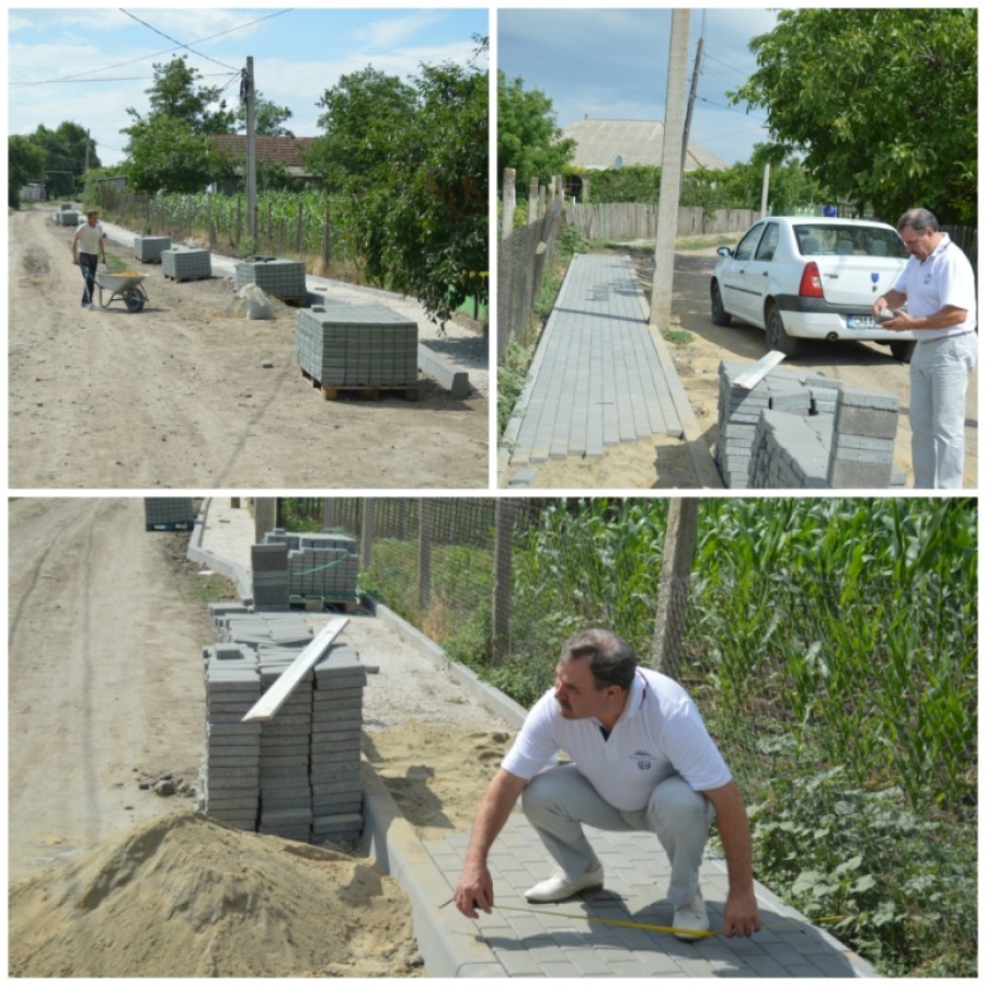 Monitorizarea lucrărilor de construcție a trotuarelor în orașul Cimișlia